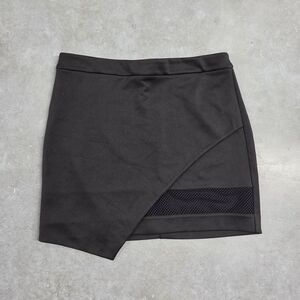 Express Black Mini Skirt with Mesh Detail